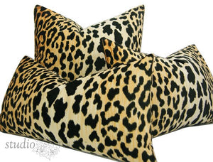 Leopard Pillow Cover - Animal Print - Decorative Pillow Cover - Jamil Natural - 19x19 inches - ready to ship