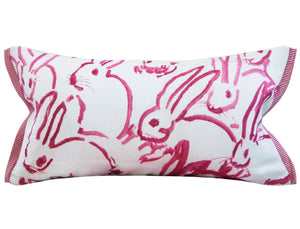 Bunny Hutch in Pink, Hunt Slonem, Lumbar pillow cover, 11X17 inches, Lee Jofa, Studio Tullia, ready tp ship