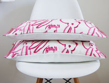 Load image into Gallery viewer, Bunny Hutch in Pink, Hunt Slonem, Lumbar pillow cover, 11X17 inches, Lee Jofa, Studio Tullia, ready tp ship