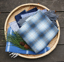 Load image into Gallery viewer, BLUE PLAID LUMBAR PILLOW COVER