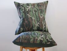 Load image into Gallery viewer, Camo Wool Pillow Cover - made in Oregon - rustic - cabin - decorative pillow cover - 20x20 inches