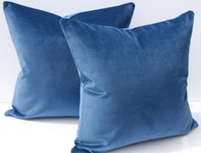 Load image into Gallery viewer, INDIGO VELVET PILLOW COVER, ready to ship