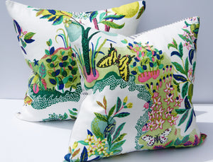 Schumacher Pillow Cover, Citrus Garden, Lime, 20x20 inches, Pillow COVER, decorative pillow cover, Studio Tullia, quick ship