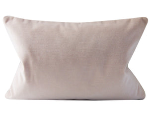 Rosewater Velvet Lumbar, pillow cover, pale pink, cotton velvet, designer velvet, 13x19 inches, Pillow Cover,ready to ship