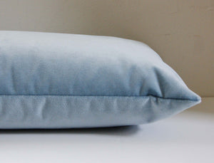 Dove Blue Velvet Pillow Cover,  light blue,  velvet pillow cover, custom sizes available, made to order
