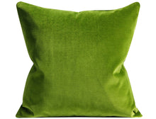 Load image into Gallery viewer, Leaf Green Velvet Pillow cover, cotton velvet, Decorative Pillow Cover, Studio Tullia, quick ship