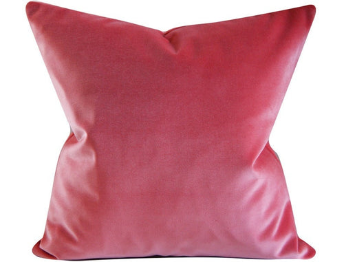 Coral Velvet Pillow Cover, custom sizes, tulip, velvet pillow cover, made to order