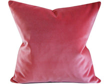 Load image into Gallery viewer, Coral Velvet Pillow Cover, 20x20 inches, velvet pillow cover, ready to ship