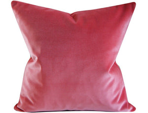 Coral Velvet Pillow Cover, 20x20 inches, velvet pillow cover, ready to ship