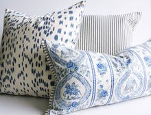 Load image into Gallery viewer, Les Touches Pillow Cover, 11X17 inches, Brunschwig and Fils, Blue and white, animal print, studio tullia, ready to ship