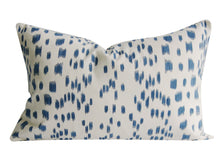 Load image into Gallery viewer, Les Touches Pillow Cover, 11X17 inches, Brunschwig and Fils, Blue and white, animal print, studio tullia, ready to ship