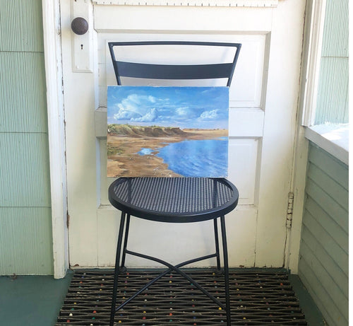 Vintage Painting, Beach Scene, 12