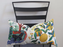 Load image into Gallery viewer, Citrus Garden, Primary, Lumbar, Josef Frank, 12 x 23 inches, Schumacher Pillow Cover, Studio Tullia, ready to ship