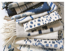 Load image into Gallery viewer, Blue &amp; White Citrus Garden,  swatches available, fabric samples, curated by Suzanne for Studio Tullia