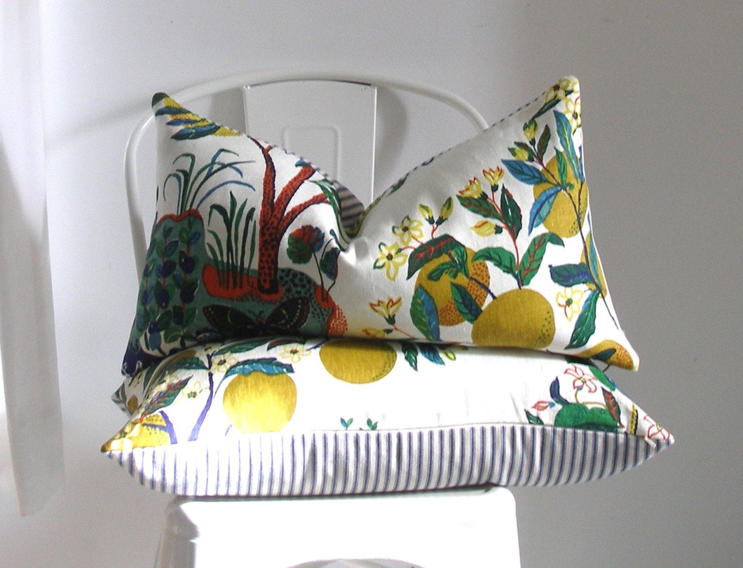 Citrus Garden in Primary,Lumbar by Josef Frank, 13”X 24
