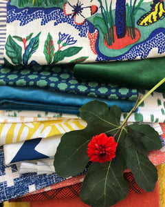 Citrus Garden in Primary,Lumbar by Josef Frank, 13”X 24" inch, Schumacher Pillow Cover, ready to ship