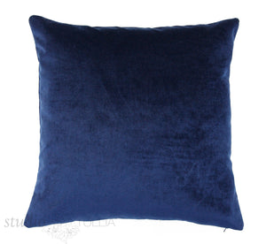 Midnight Blue,  Velvet Pillow Cover, 20x20 inches, Navy Blue, Studio Tullia, ready to ship
