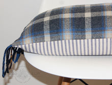 Load image into Gallery viewer, GREY AND BLUE WOOL LUMBAR