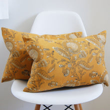 Load image into Gallery viewer, SAFFRON FLORAL PILLOW COVER