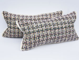 CHENILLE HOUNDSTOOTH LUMBAR COVER